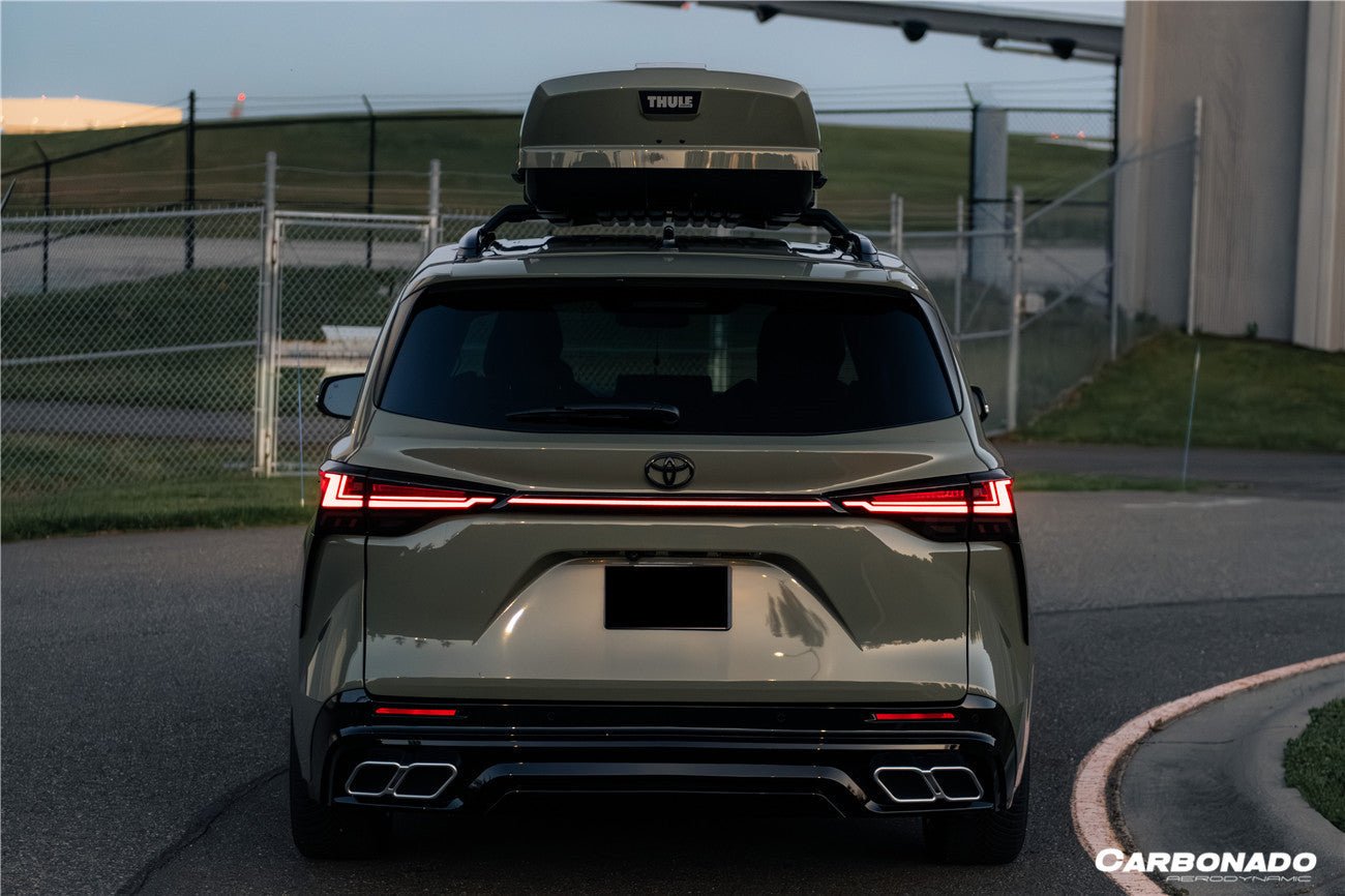 2021 - 2025 Toyota Sienna Thunder Style PP Rear Diffuser with Tips