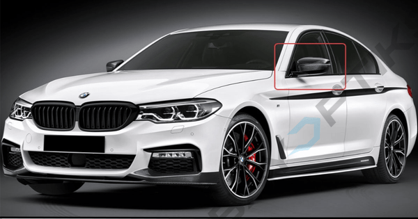 Magickit Gloss Black Front Grille & Mirror Cover Set For BMW G30 G31 5 Series (2017-2020)