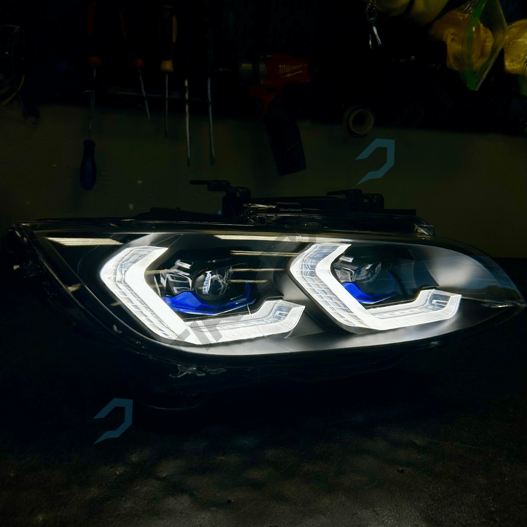 BMW E9X E90 E92 M3 & E92 Coupe Laser Style LED Headlights CSL Yellow/White