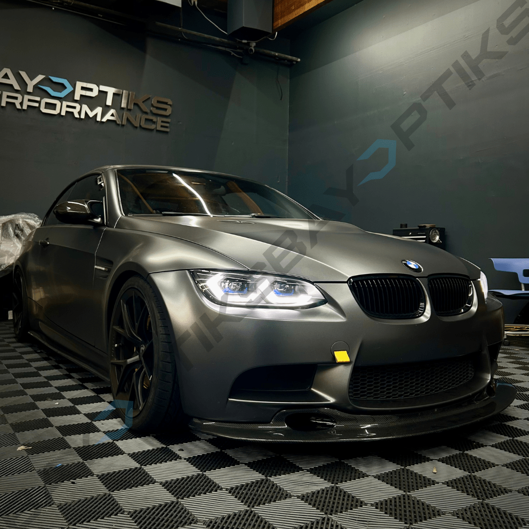 BMW E9X E90 E92 M3 & E92 Coupe Laser Style LED Headlights CSL Yellow/White