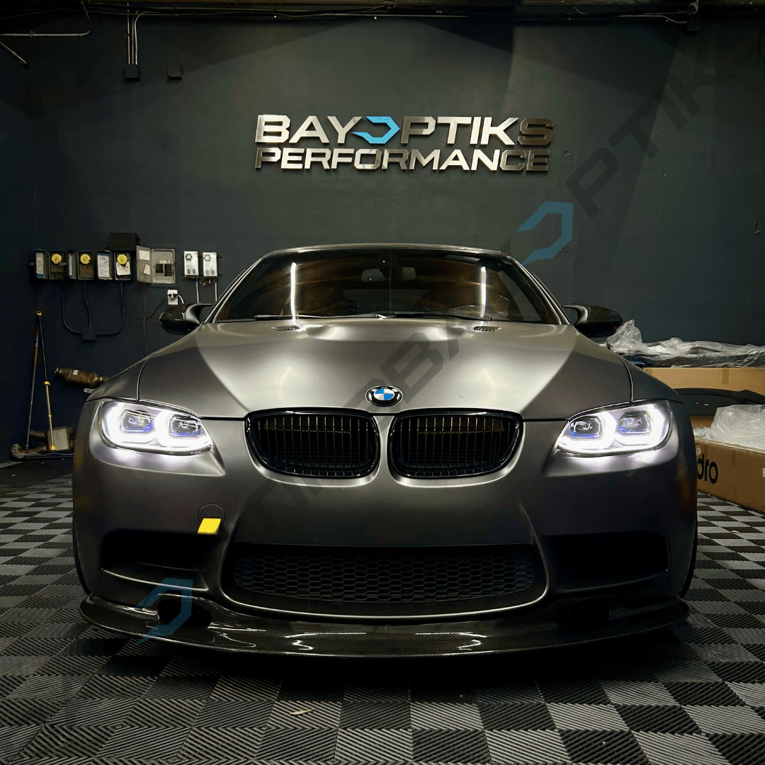 BMW E9X E90 E92 M3 & E92 Coupe Laser Style LED Headlights CSL Yellow/White