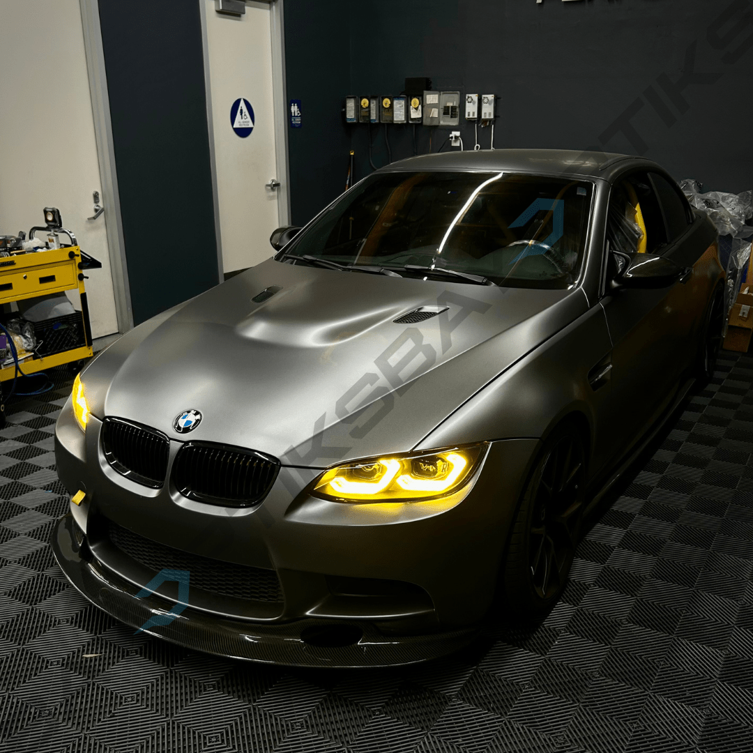 BMW E9X E90 E92 M3 & E92 Coupe Laser Style LED Headlights CSL Yellow/White