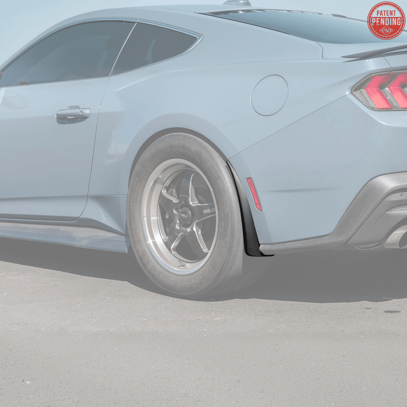Ford Mustang S650 EOS Dry Carbon Fiber Mud Flap Splash Guard Set 2024-Up