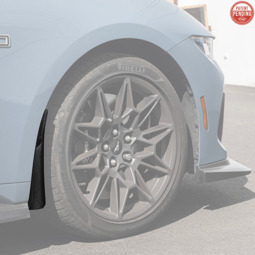 Ford Mustang S650 EOS Dry Carbon Fiber Mud Flap Splash Guard Set 2024-Up