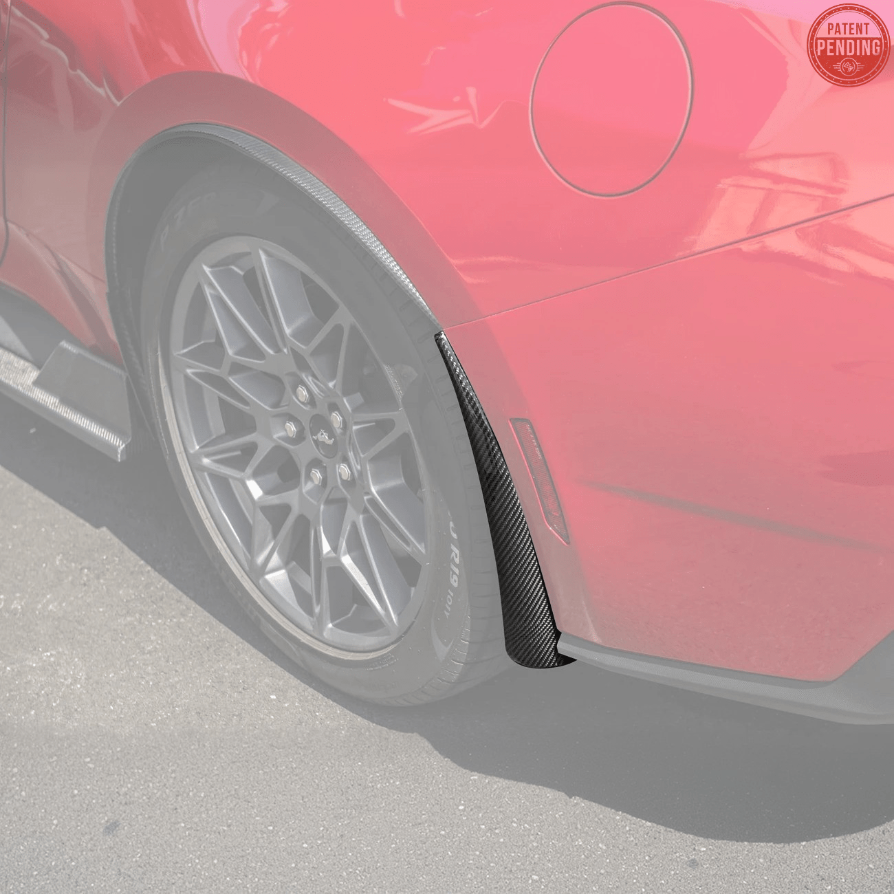 Ford Mustang S650 EOS Dry Carbon Fiber Mud Flap Splash Guard Set 2024-Up
