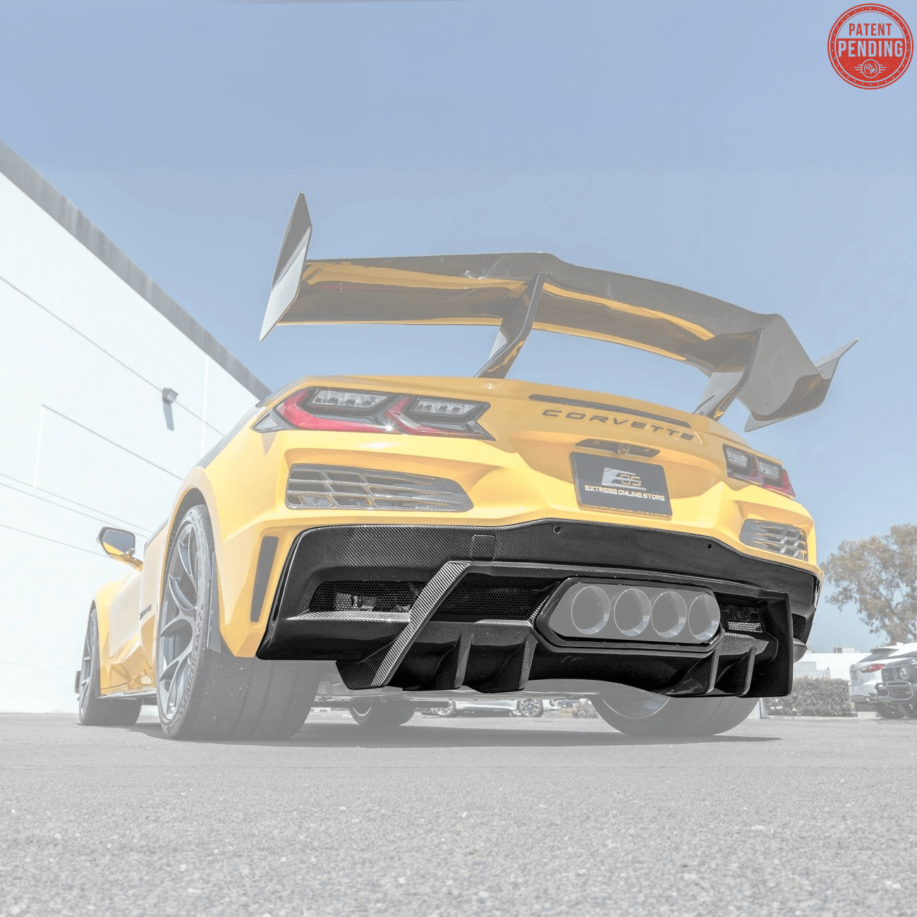 Chevrolet Corvette C8 Z06 EOS Performance Dry Carbon Fiber Rear Bumper Finned Diffuser 2023-Present