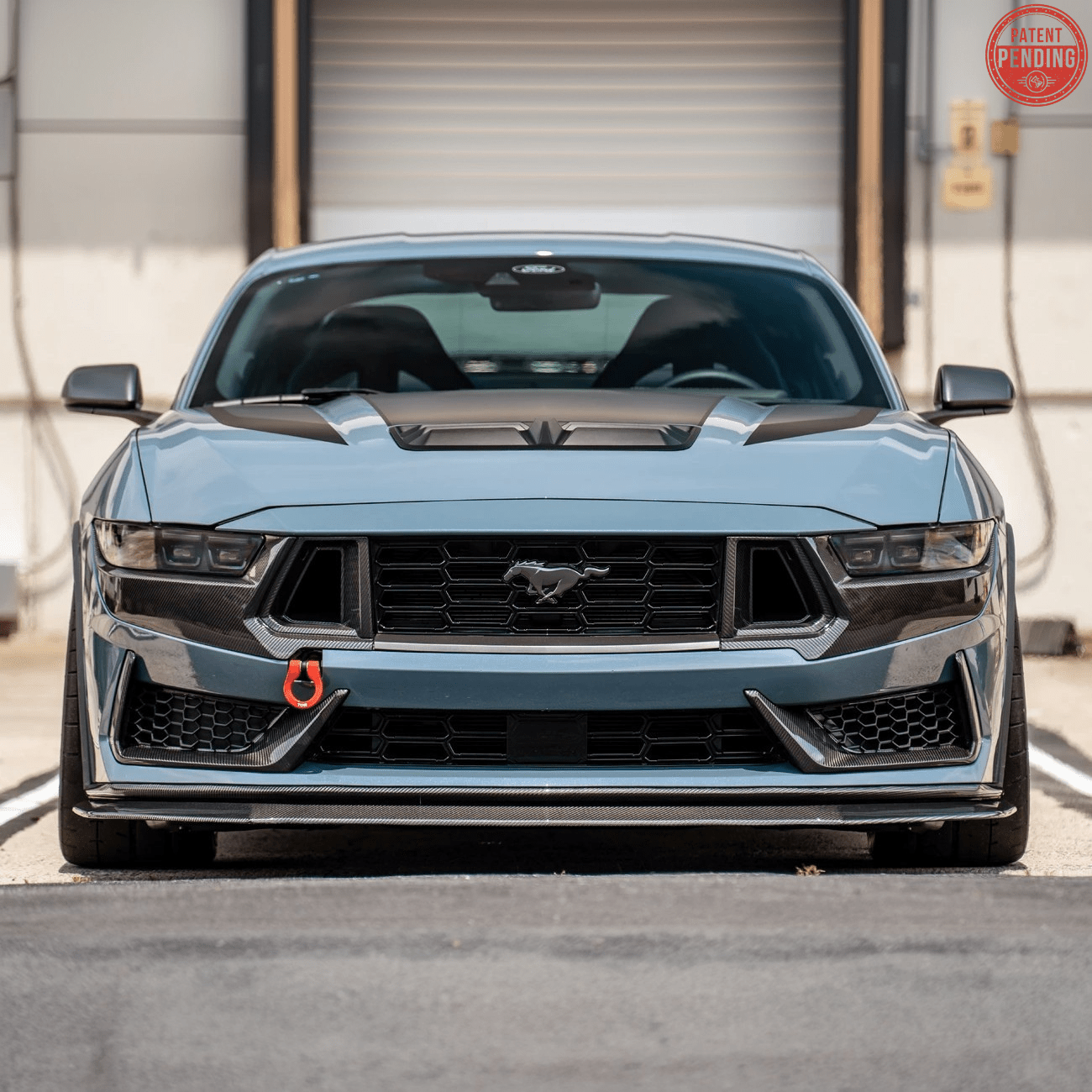 Ford Mustang S650 Dark Horse Dry Carbon Fiber Front Grille Insert Set 2024-Up