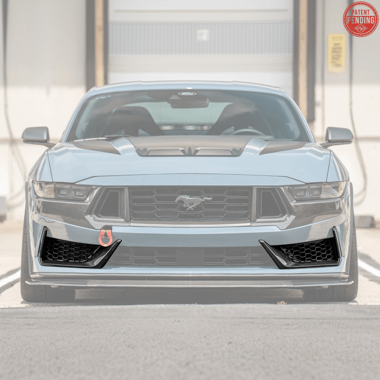 Ford Mustang S650 Dark Horse Dry Carbon Fiber Front Grille Insert Set 2024-Up