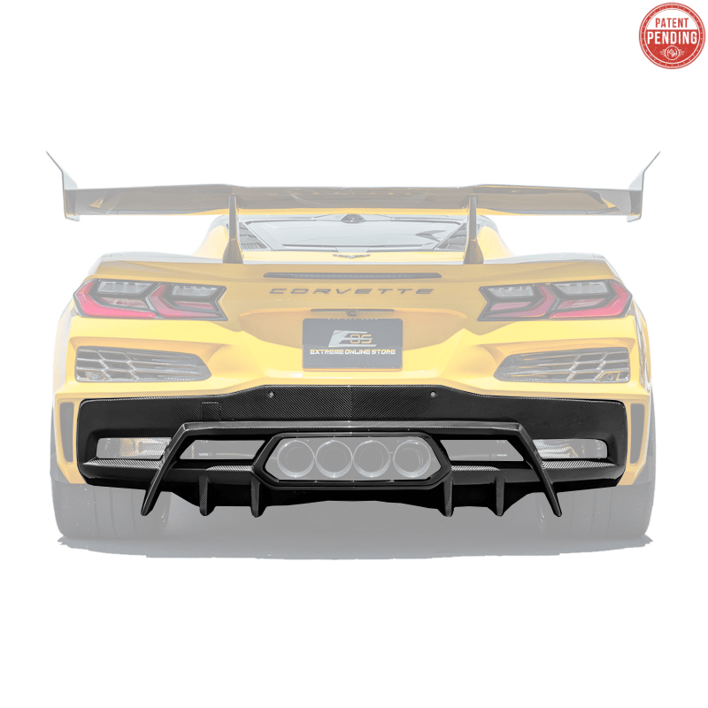 Chevrolet Corvette C8 Z06 EOS Performance Dry Carbon Fiber Rear Bumper Finned Diffuser 2023-Present