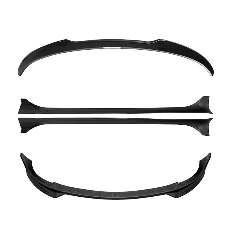 Tesla Model Y Performance Style Gloss Black Full Aero Kit Splitter Side Skirts Spoiler 2020-2024
