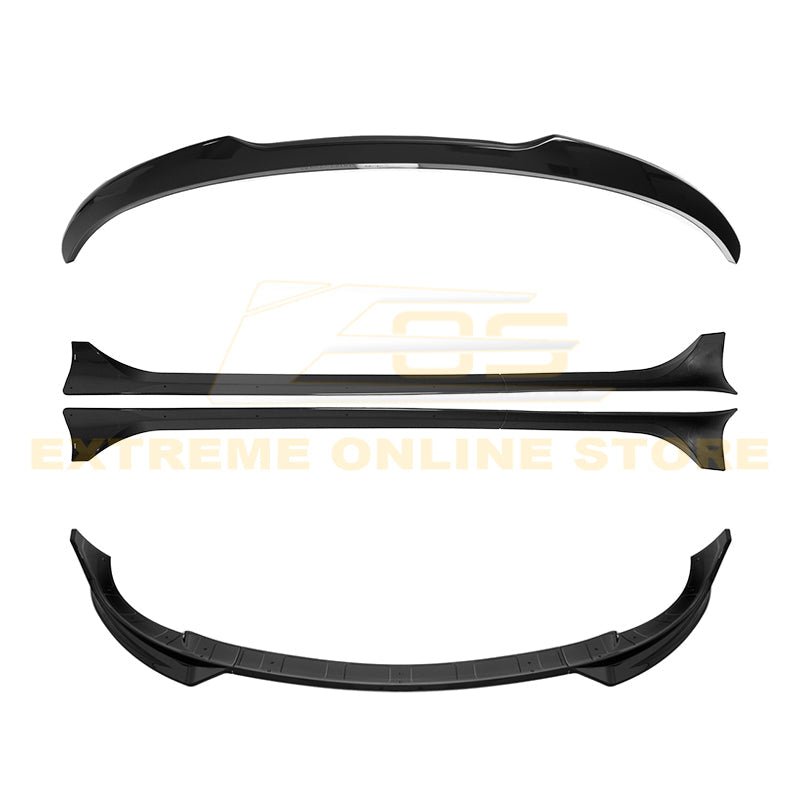 Tesla Model Y Performance Style Gloss Black Full Aero Kit Splitter Side Skirts Spoiler 2020-2024