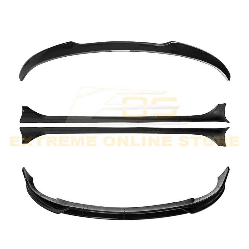 Tesla Model Y Performance Style Gloss Black Full Aero Kit Splitter Side Skirts Spoiler 2020-2024