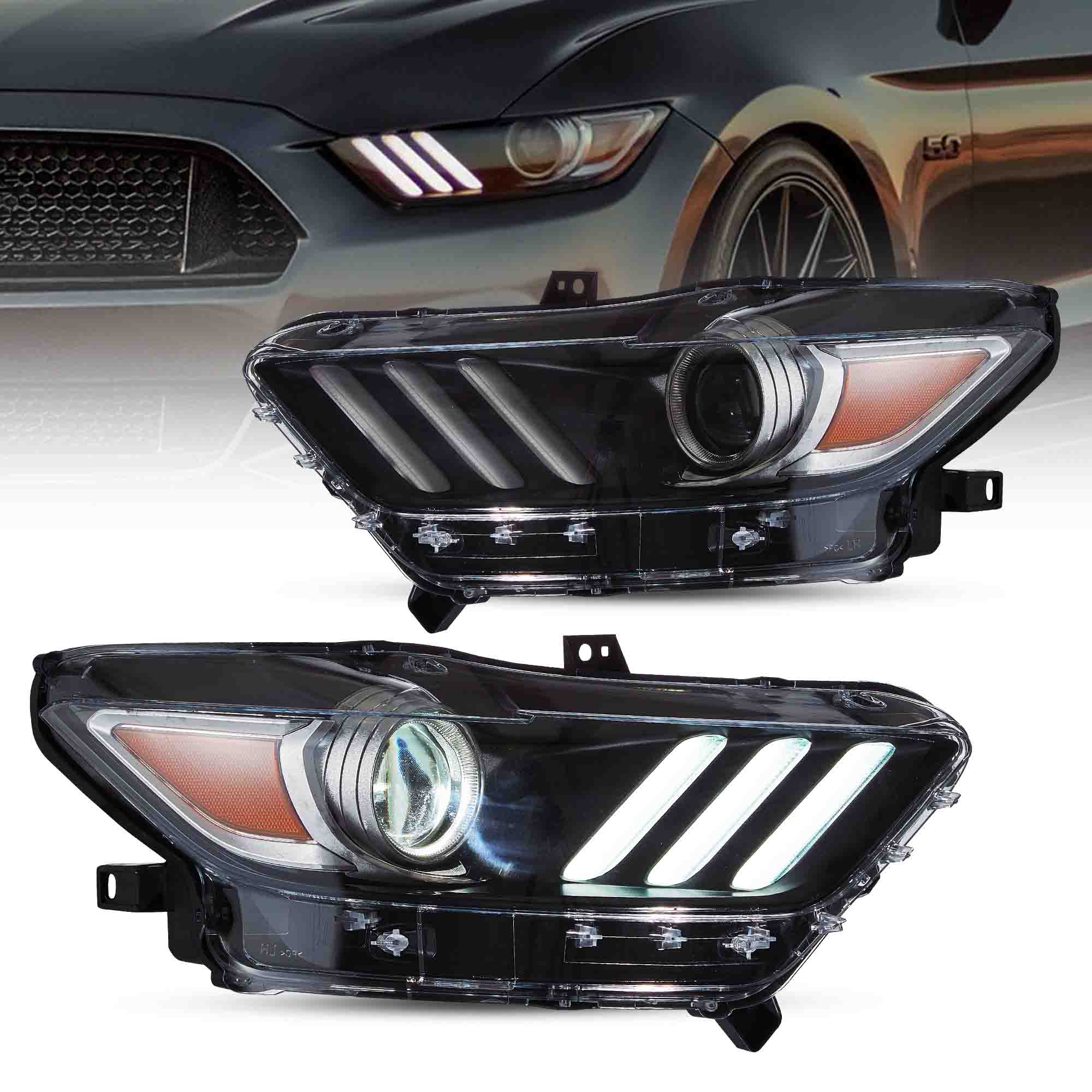 Ford Mustang (S550 Pre-Facelift) Headlights 2015 - 2017