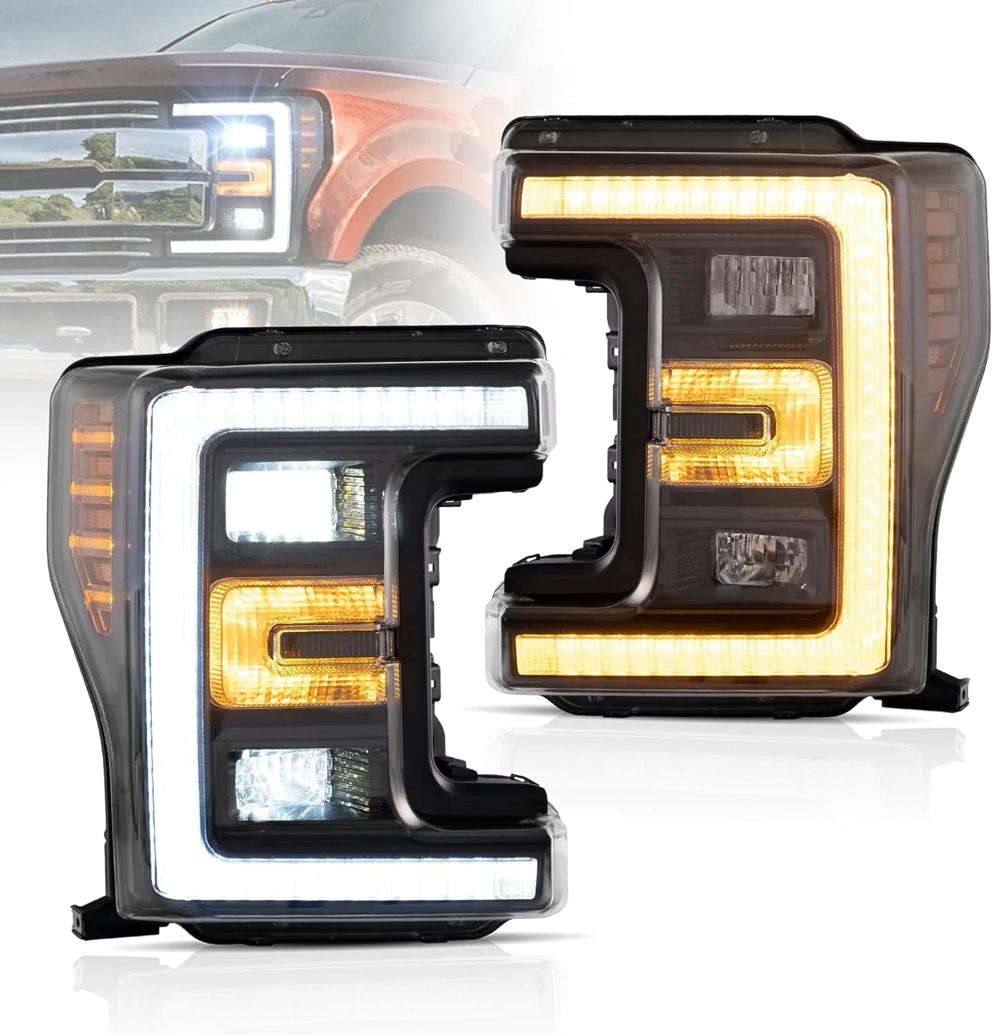 Ford F250 F350 F450 F550 Super Duty LED Headlights 2017 - 2019