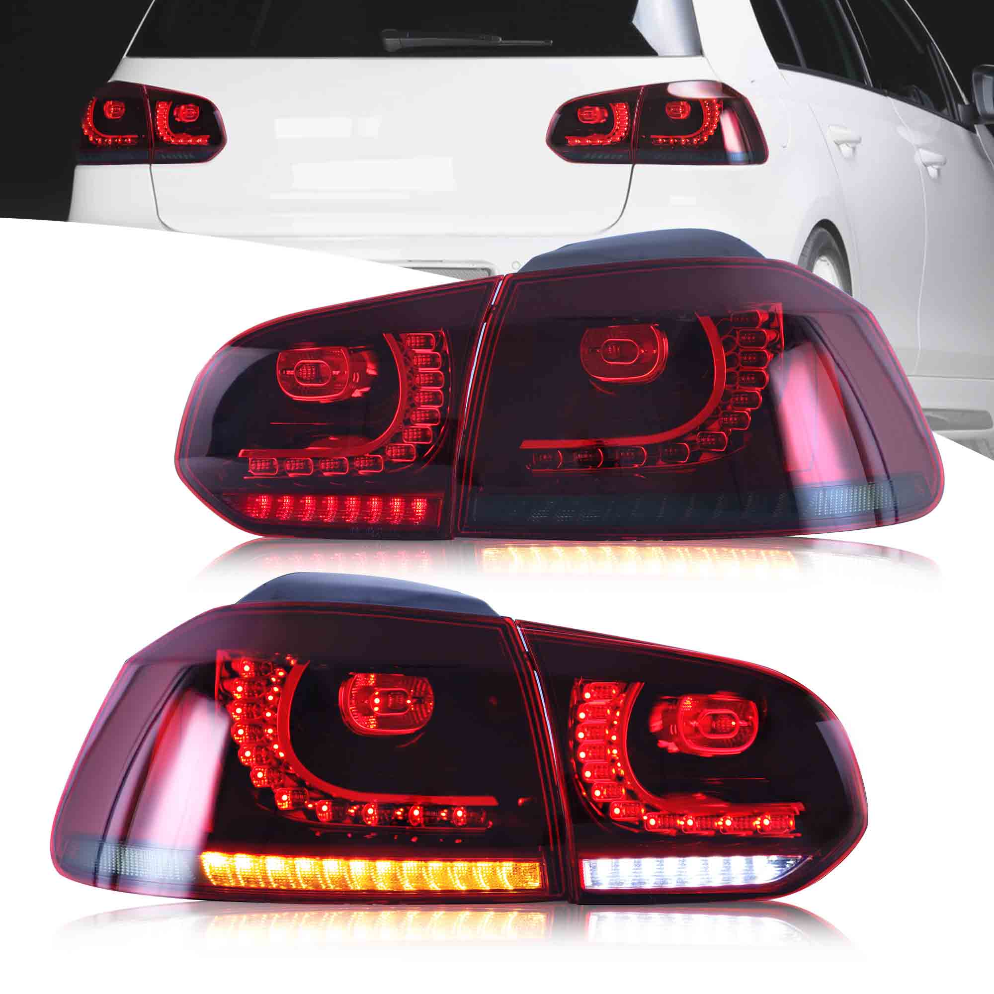 Volkswagen Golf 6 MK6 LED Taillights 2009 - 2014 (Europe: 2008-2012)