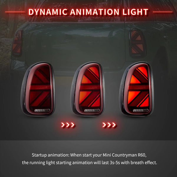 MINI ユニオンジャック LEDテールライトR60 2010-2016 2010-2016 Mini Countryman (R60) V2 Union Jack LED Taillights