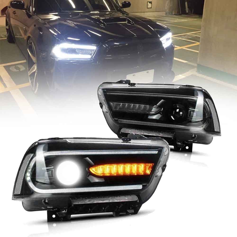 Dodge Charger LED White/RGB Headlights 2011 - 2014