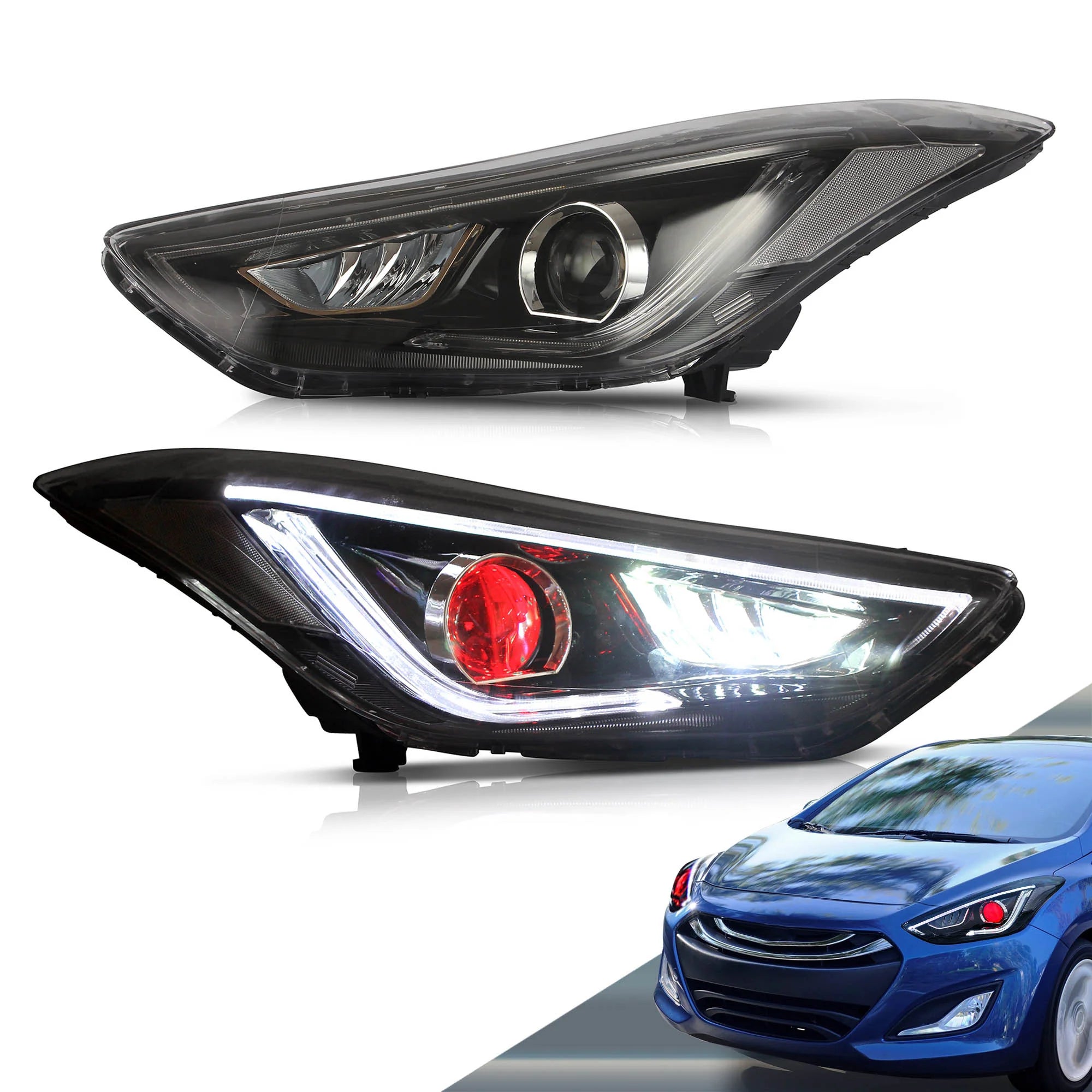 Hyundai Elantra Sedan/Coupe LED Headlights 2011 - 2015
