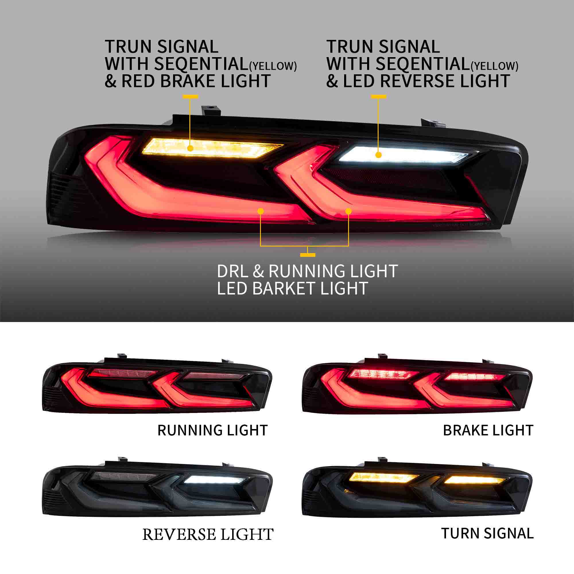 Chevrolet Camaro LED Taillights 2016 - 2018