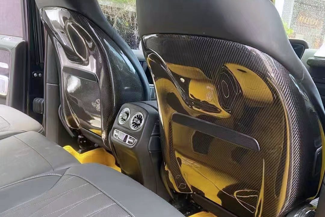 2019-2024 Mercedes Benz W464 G550 & G63AMG G-Wagon Dry Carbon Fiber Seat-back Cover Replacement - Carbonado