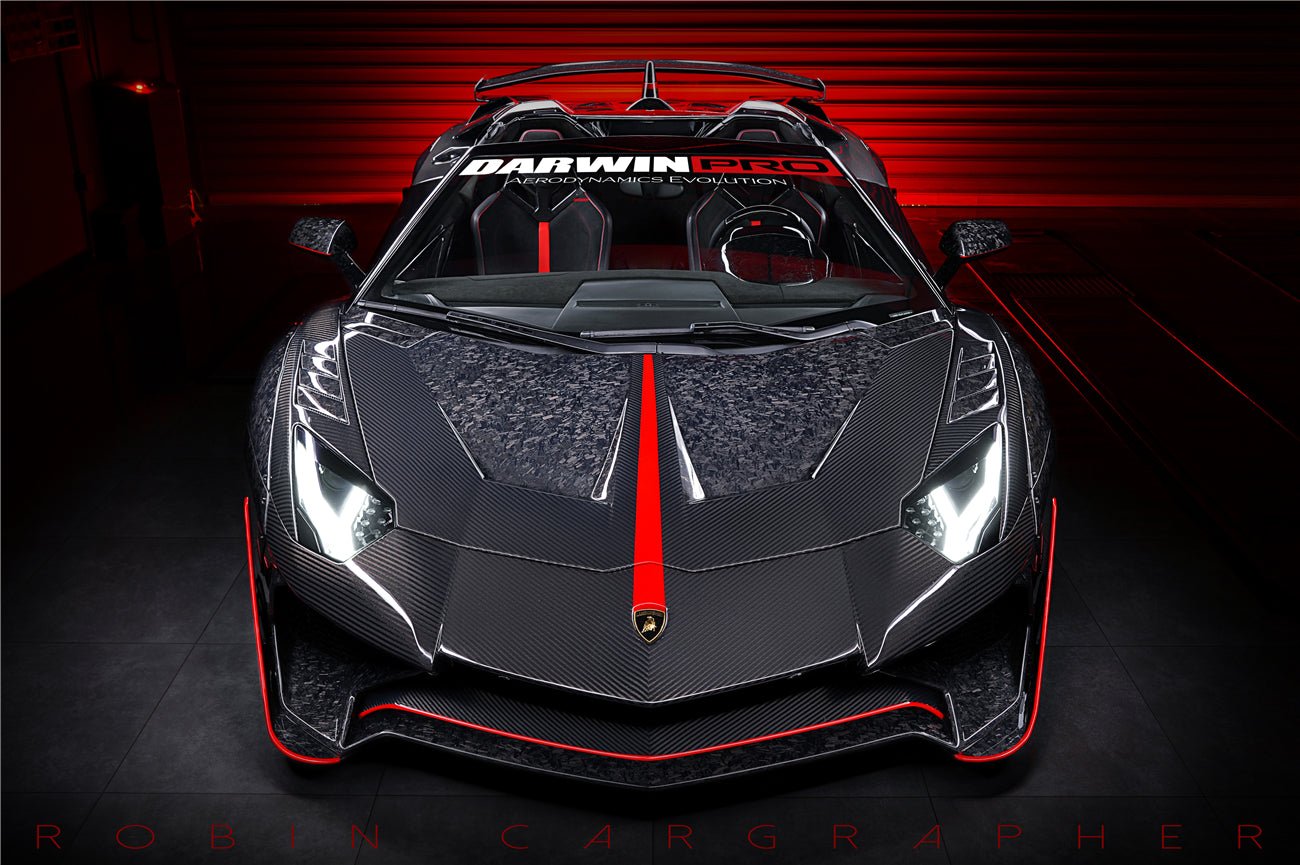2011 - 2016 Lamborghini Aventador LP700 Roadster SV-BKSSII Style Wide Body Carbon Fiber Aero Full Kit