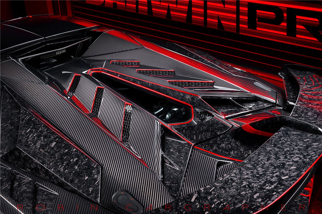 2011 - 2016 Lamborghini Aventador LP700 Roadster SV-BKSSII Style Wide Body Carbon Fiber Aero Full Kit