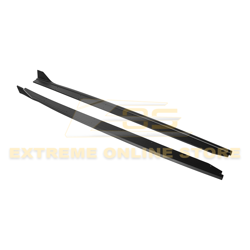 Ford Mustang S550 GT350R Style Matte Black Side Skirts 2015-2023