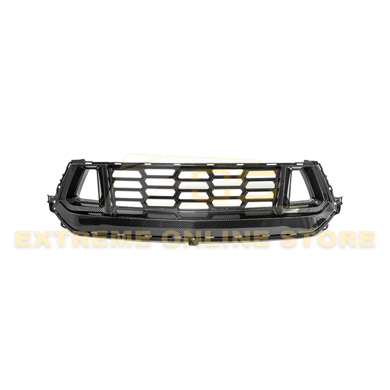 Ford Mustang S650 Dark Horse Style Carbon Fiber Front Upper Grille Cover 2024-Up