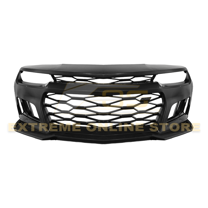 Chevrolet Camaro 5th Gen ZL1 Style Primed Black Front Bumper Kit 2014-2015