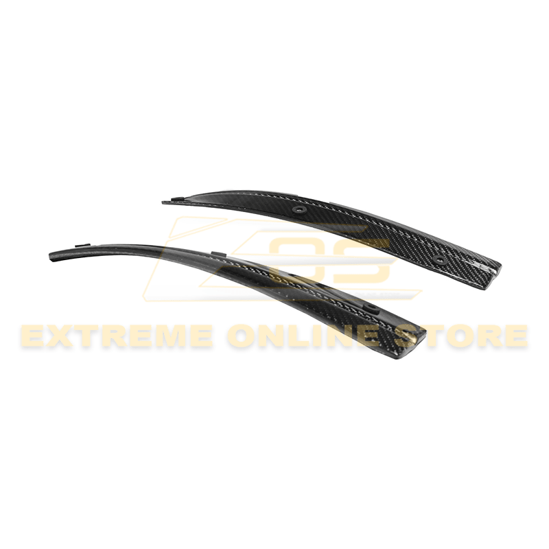 Cadillac CTS-V V3 Factory Carbon Style Dry Carbon Fiber Front Wheel Arch Splitters 2016-2019