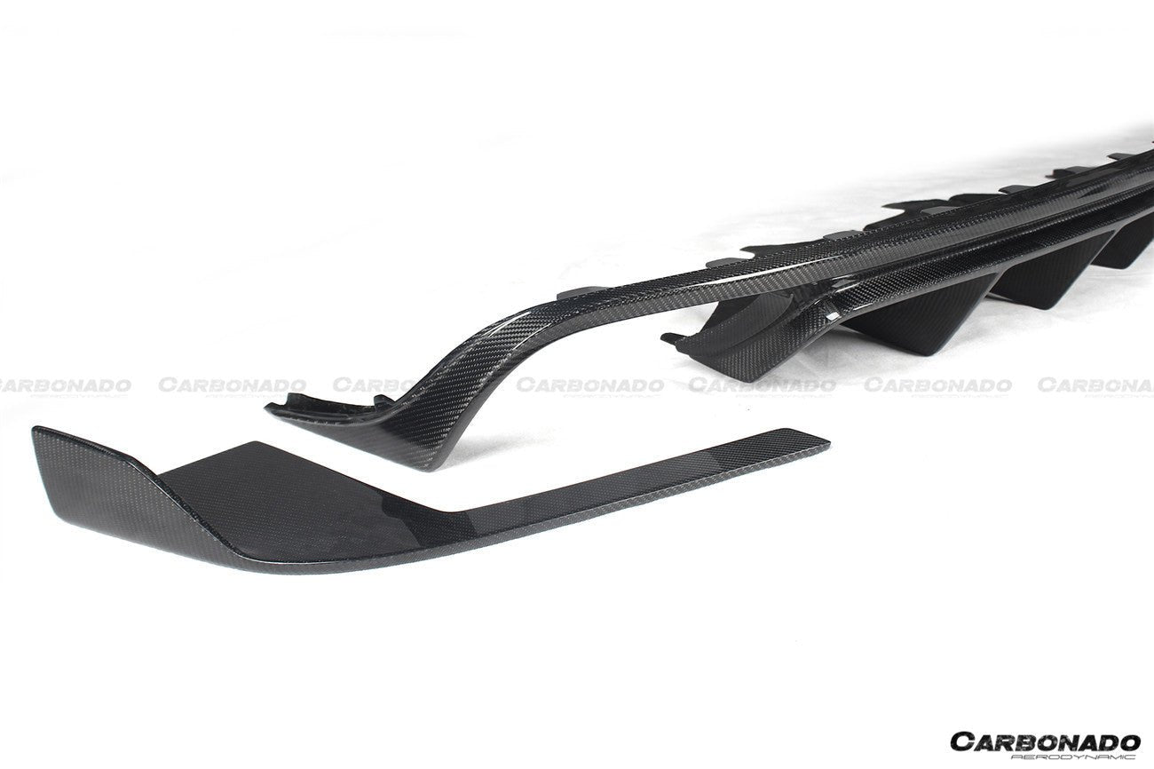 2014 - 2017 Porsche Macan GTS & Turbo & S ATS Style Carbon Fiber Rear Diffuser with Winglets