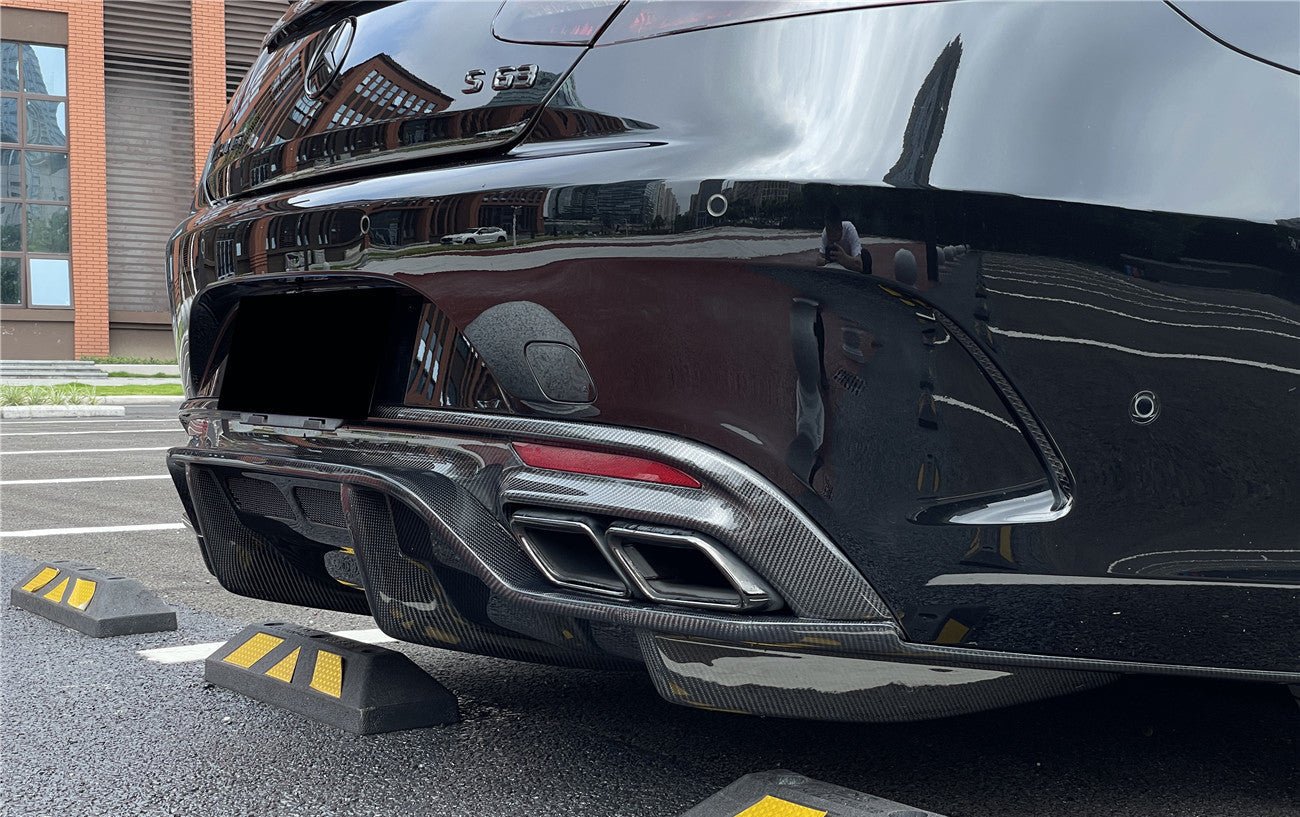 2014 - 2021 Mercedes Benz C217 S63 & S65 AMG Coupe BKSS Style Carbon Fiber Rear Diffuser