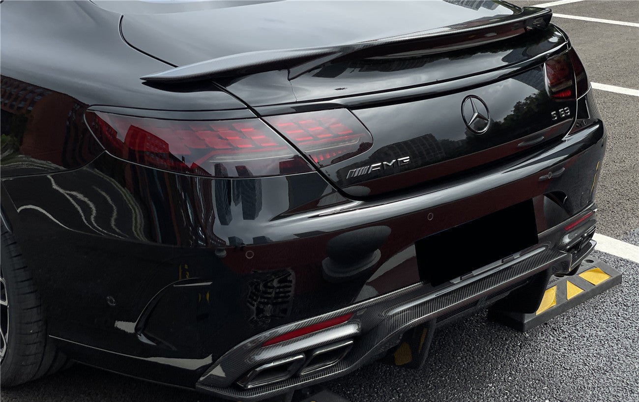 2014 - 2021 Mercedes Benz C217 S63 & S65 AMG Coupe BKSS Style Carbon Fiber Rear Diffuser