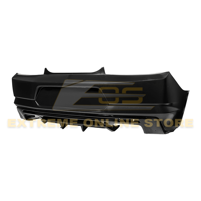Chevrolet Camaro 6th Gen ZL1 Style Primed Black Rear Bumper Conversion Kit 2016-2018