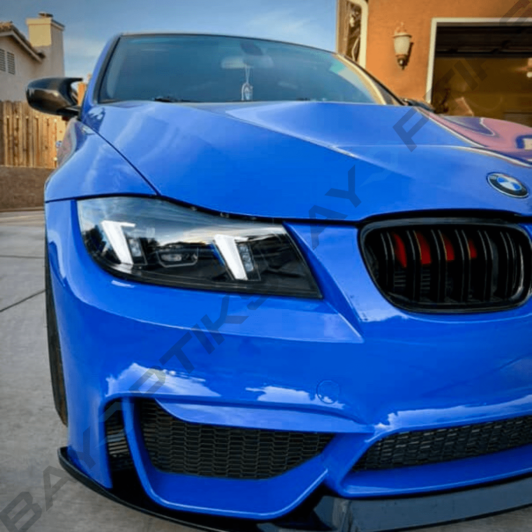 E90 3 Series Sedan Snake Eyes Style LED Headlights CSL Yellow/White 2005-2012