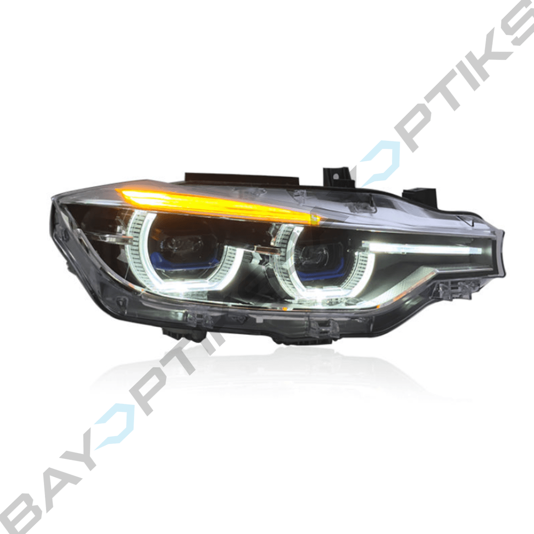 BMW F30 3 Series LCI Style Dual Projector CSL Yellow/White Headlights 2012 - 2019