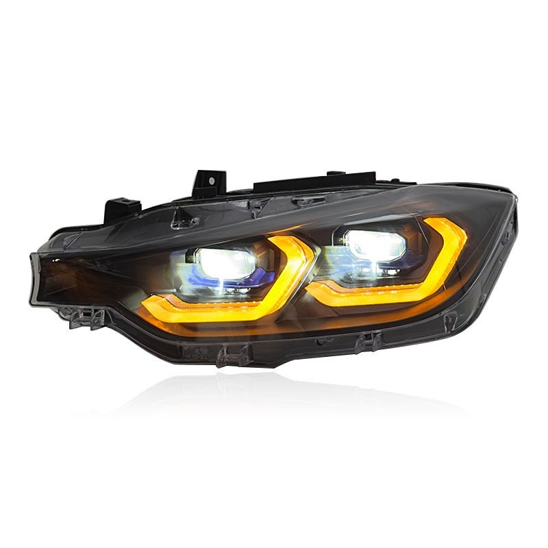BMW F30 3 Series Laser Style LED Headlights CSL Yellow/White (2012 - 2018)