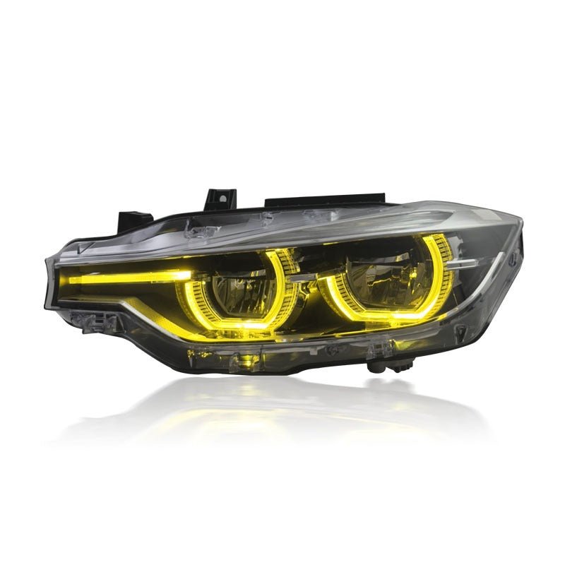 F30 3 Series LCI Style LED Headlights V2 CSL Yellow/White 2012 - 2019