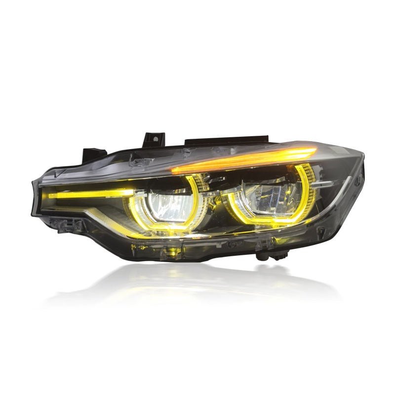 F30 3 Series LCI Style LED Headlights V2 CSL Yellow/White 2012 - 2019