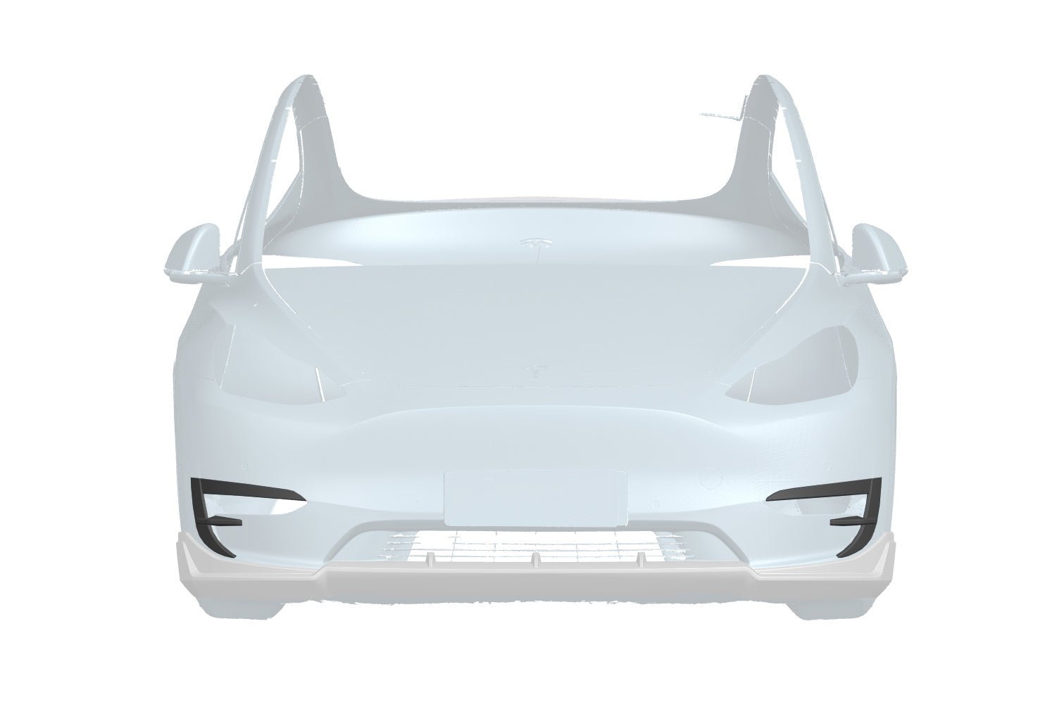 Tesla Model Y AD Style Autoclave Carbon Fiber Front Daytime Running Light Covers 2020-2024
