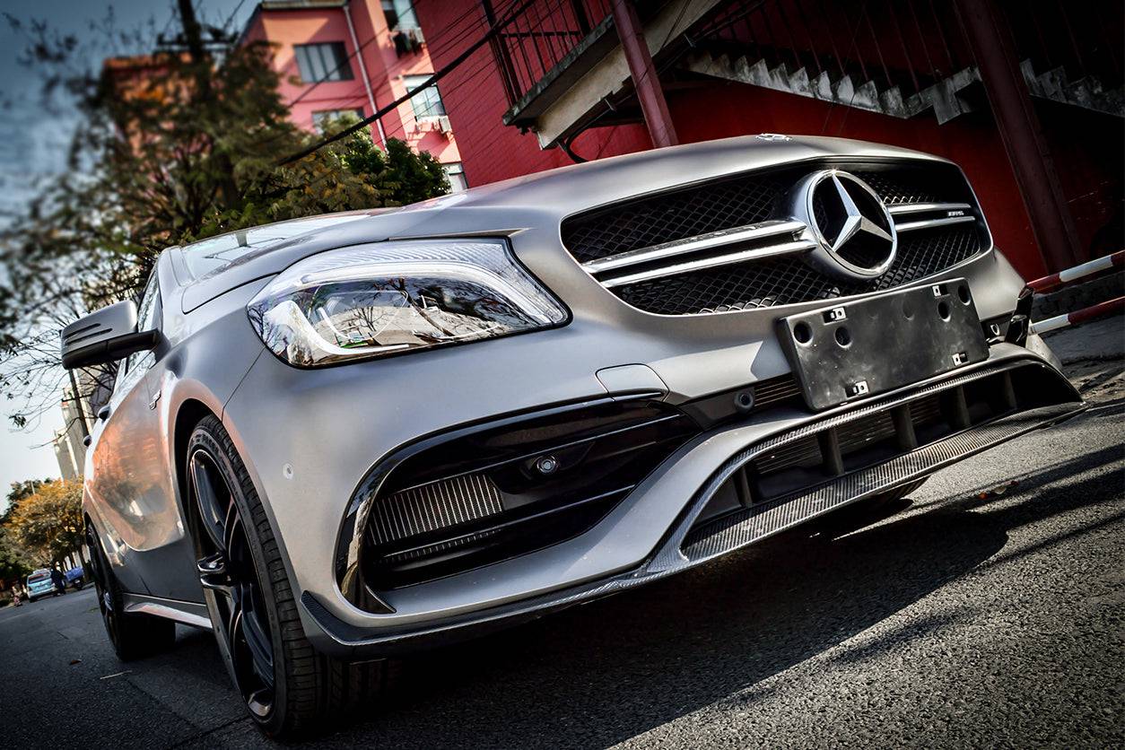 2016-2018 Mercedes Benz W176 A45 AMG BKSS Style Carbon Fiber Front Lip - Carbonado