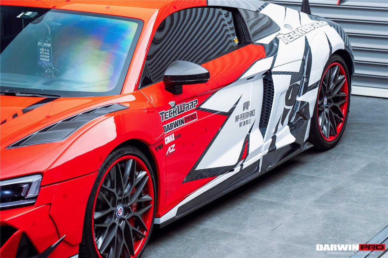 2016 - 2018 Audi R8 Coupe/Spyder iMPII Carbon Fiber Side Skirts Add on