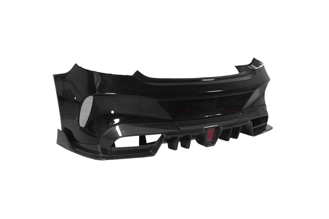2015 - 2018 Mercedes Benz C-Class Coupe IMP Performance Partial Carbon Fiber Rear Bumper