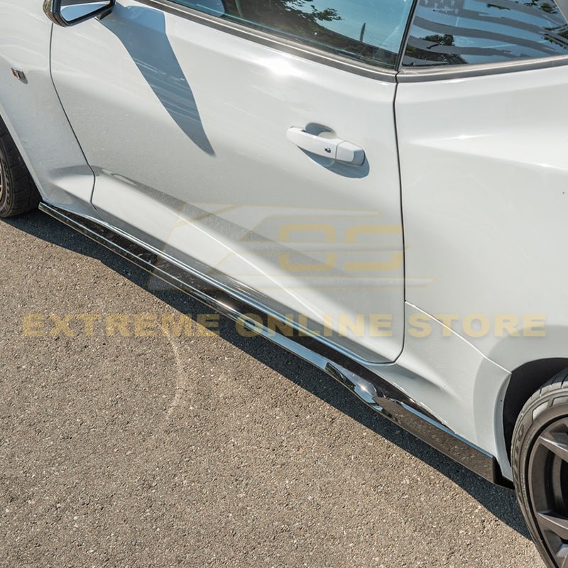 Chevrolet Camaro 6th Gen 1LE Facelift Side Skirts Gloss Black Unpainted 2019-2024