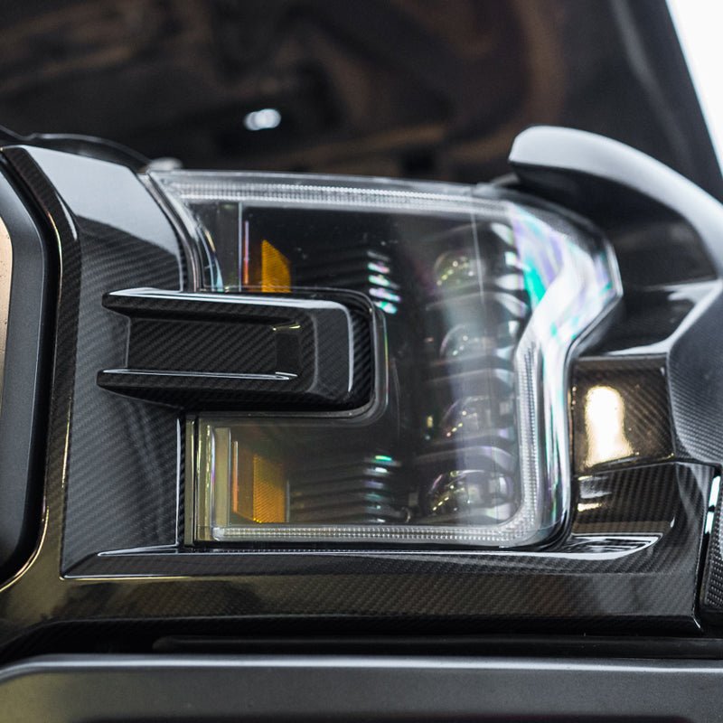 Ford F-150 Raptor Carbon Fiber Headlight Covers 2017-2023