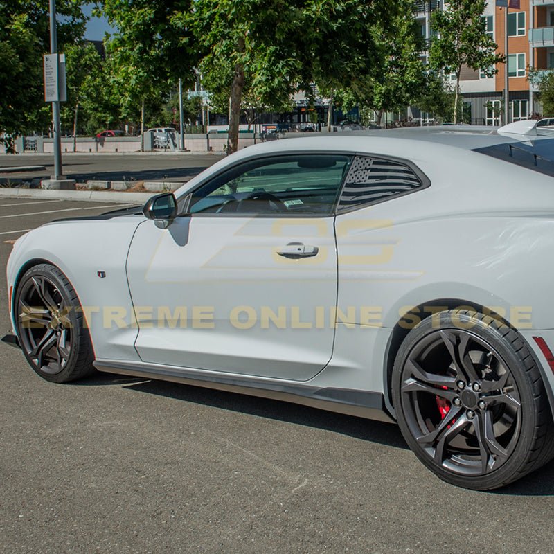 Chevrolet Camaro 6th Gen 1LE Facelift Side Skirts Gloss Black Unpainted 2019-2024