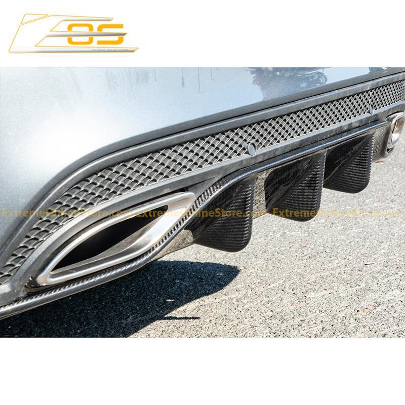 2015-18 Mercedes-Benz C-Class W205 AMG Carbon Fiber Rear Bumper Diffuser - Extreme Online Store