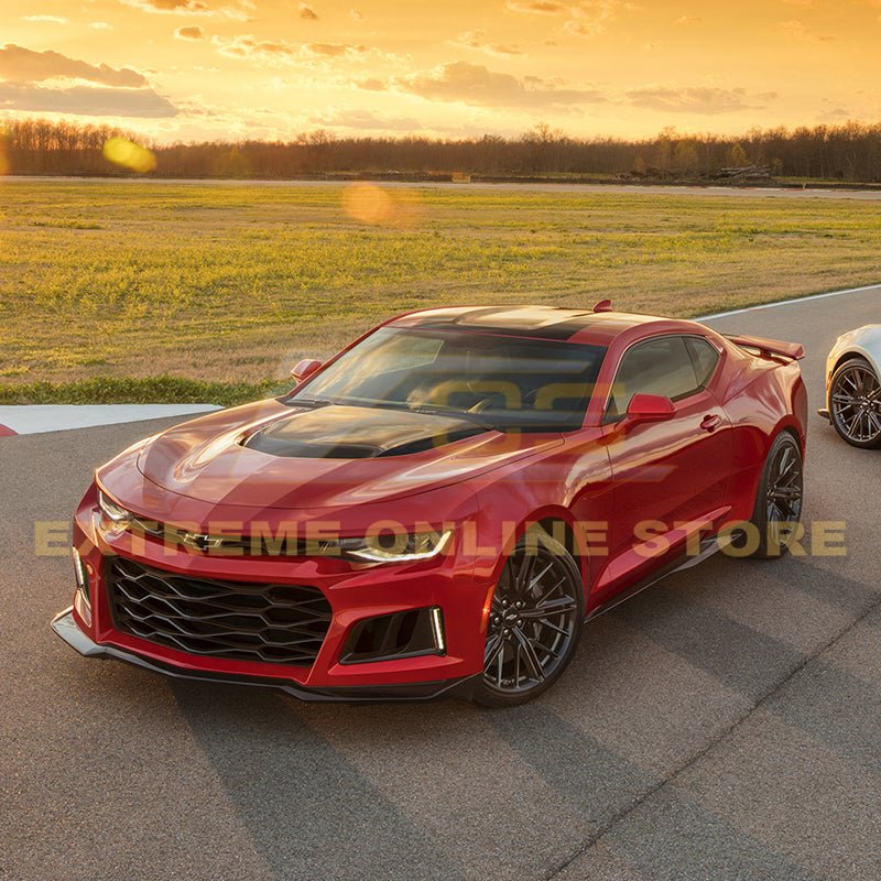Chevrolet Camaro 6th Gen ZL1 Style Primed Black Front Bumper Kit 2016-2018