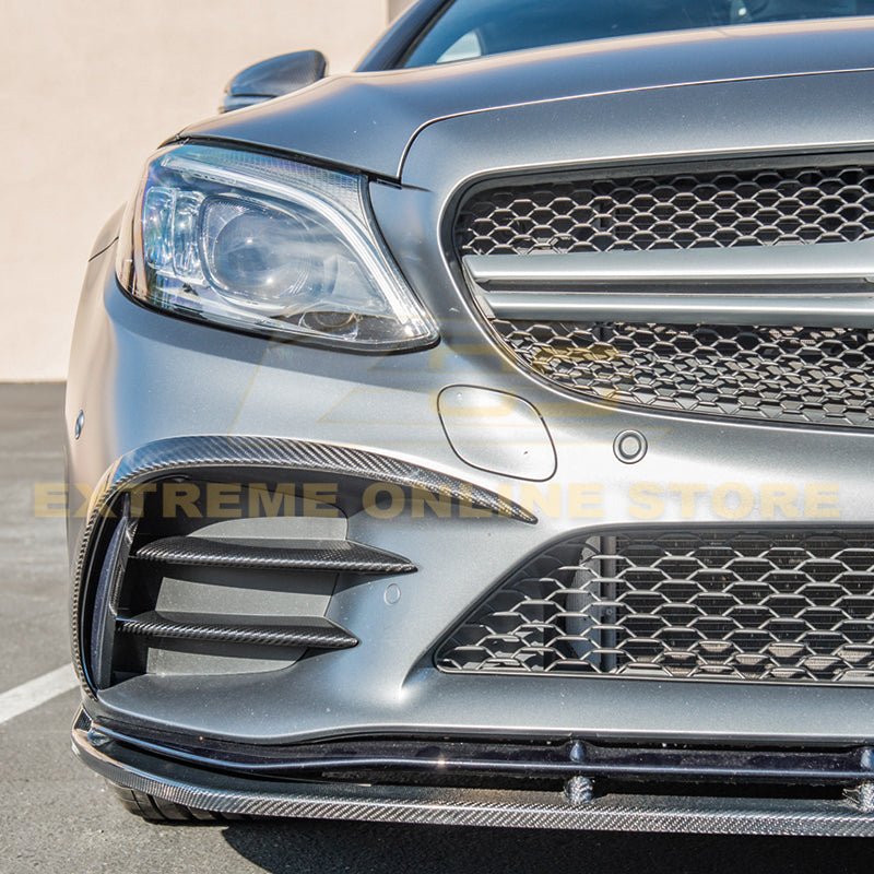 Mercedes-Benz C-Class W205 C205 AMG Style Carbon Fiber Front Air Vent Covers 2019-Up