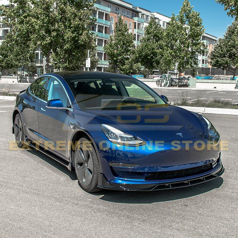 2017-Up Tesla Model 3 Performance Front Splitter - Extreme Online Store